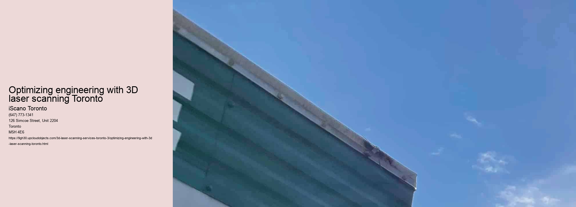 Optimizing engineering with 3D laser scanning Toronto